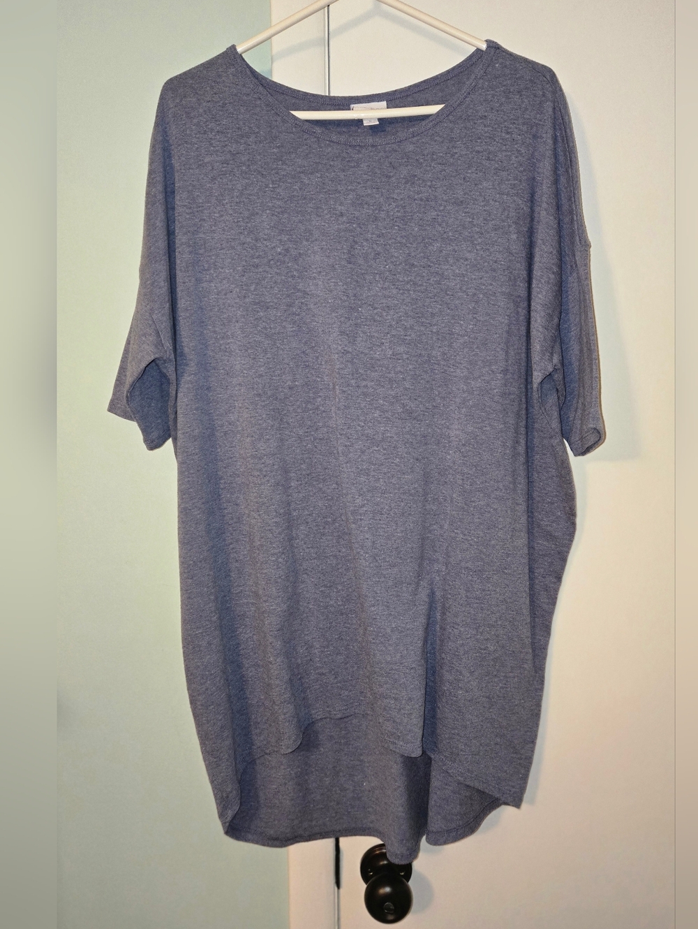 LuLaRoe Irma Tunic Tee Heather Blue
